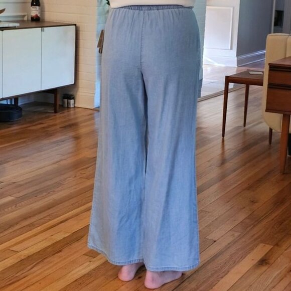 !!!NWT!!! Women's Michael Michael Kors Chambray Wide Leg Pants, XS Petite - Picture 8 of 9